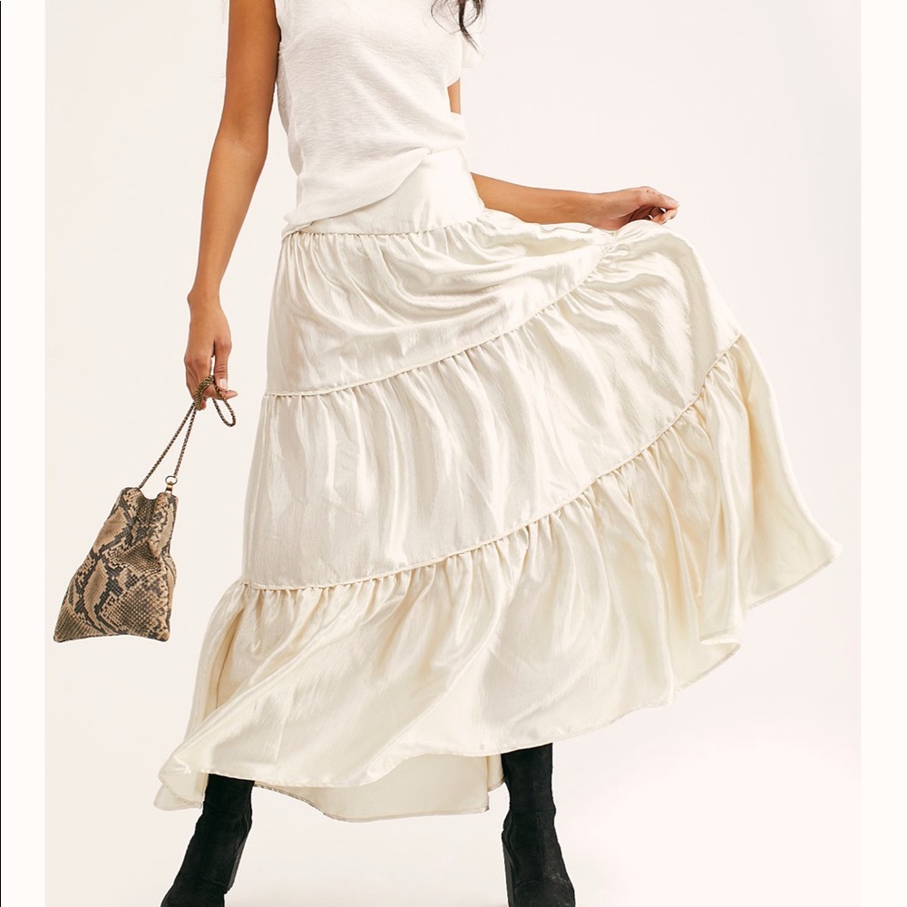 FREE PEOPLE MOONBEAM TIER SKIRT